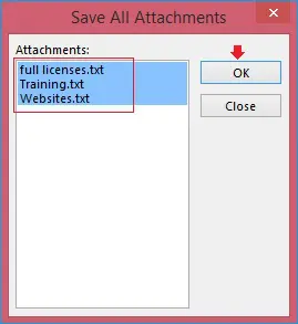 Save attachments from Outlook