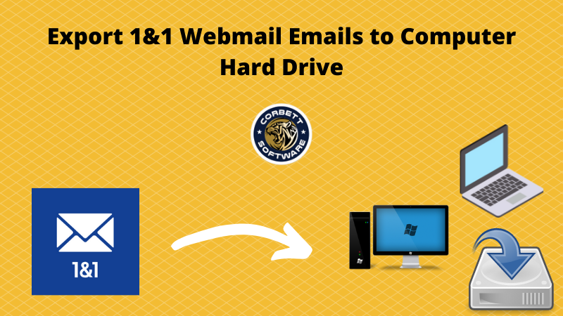 Export 1&1 Webmail Emails to Computer Hard Drive