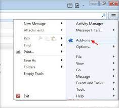 Select Thunderbird Add ons Manager