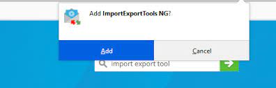 Add ImportExport Tools NG