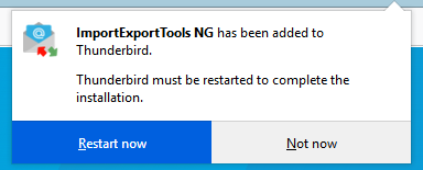 Add ImportExport Tools NG and restart
