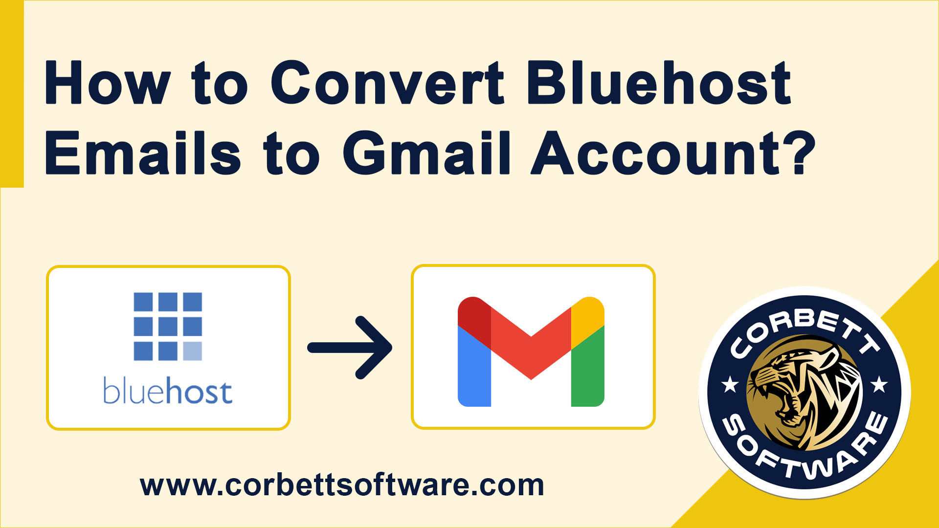convert Bluehost emails to Gmail