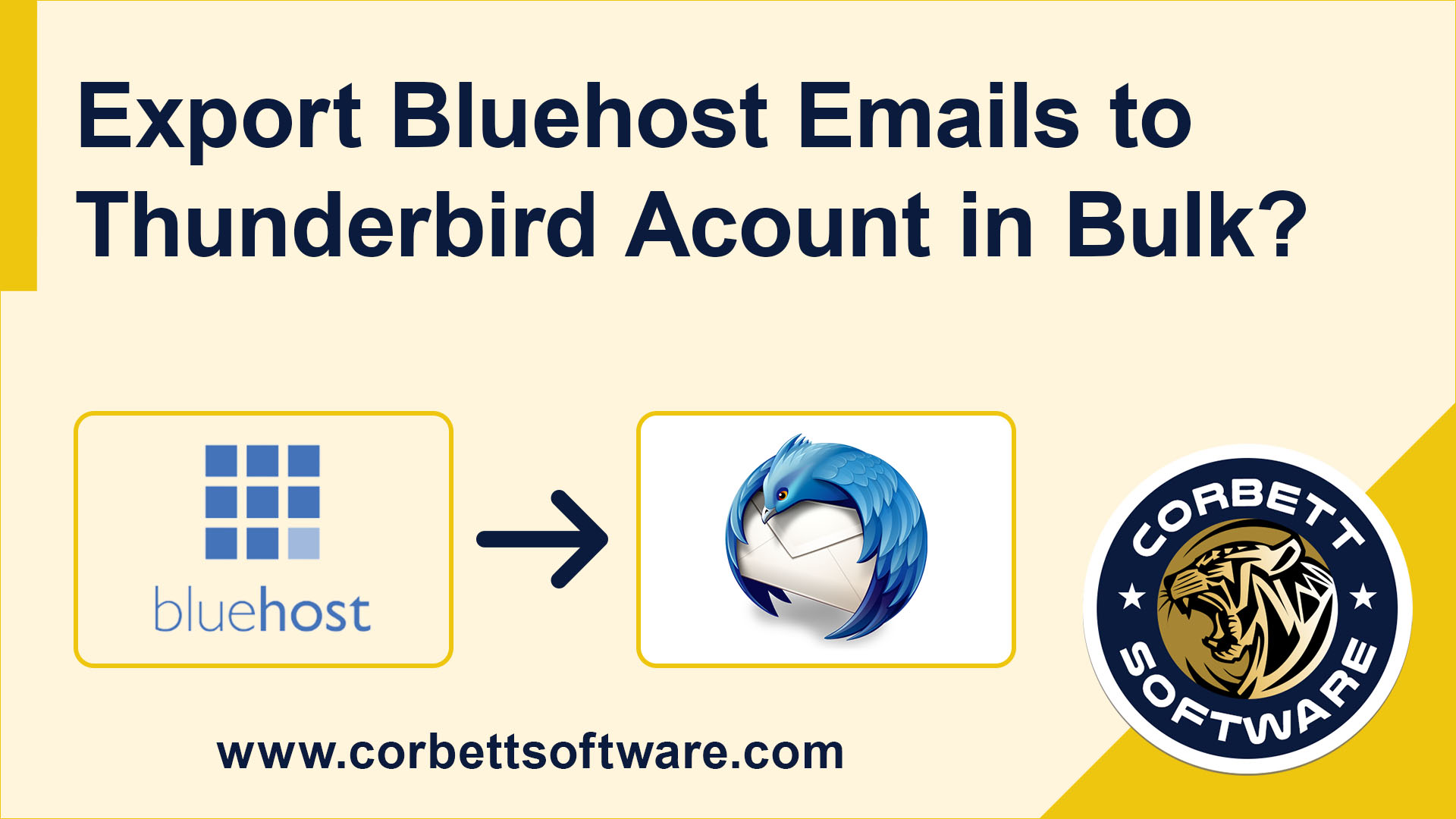 export Bluehost emails to Thunderbird