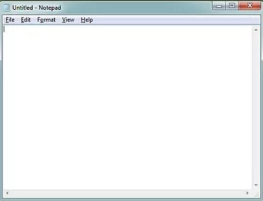 open notepad application