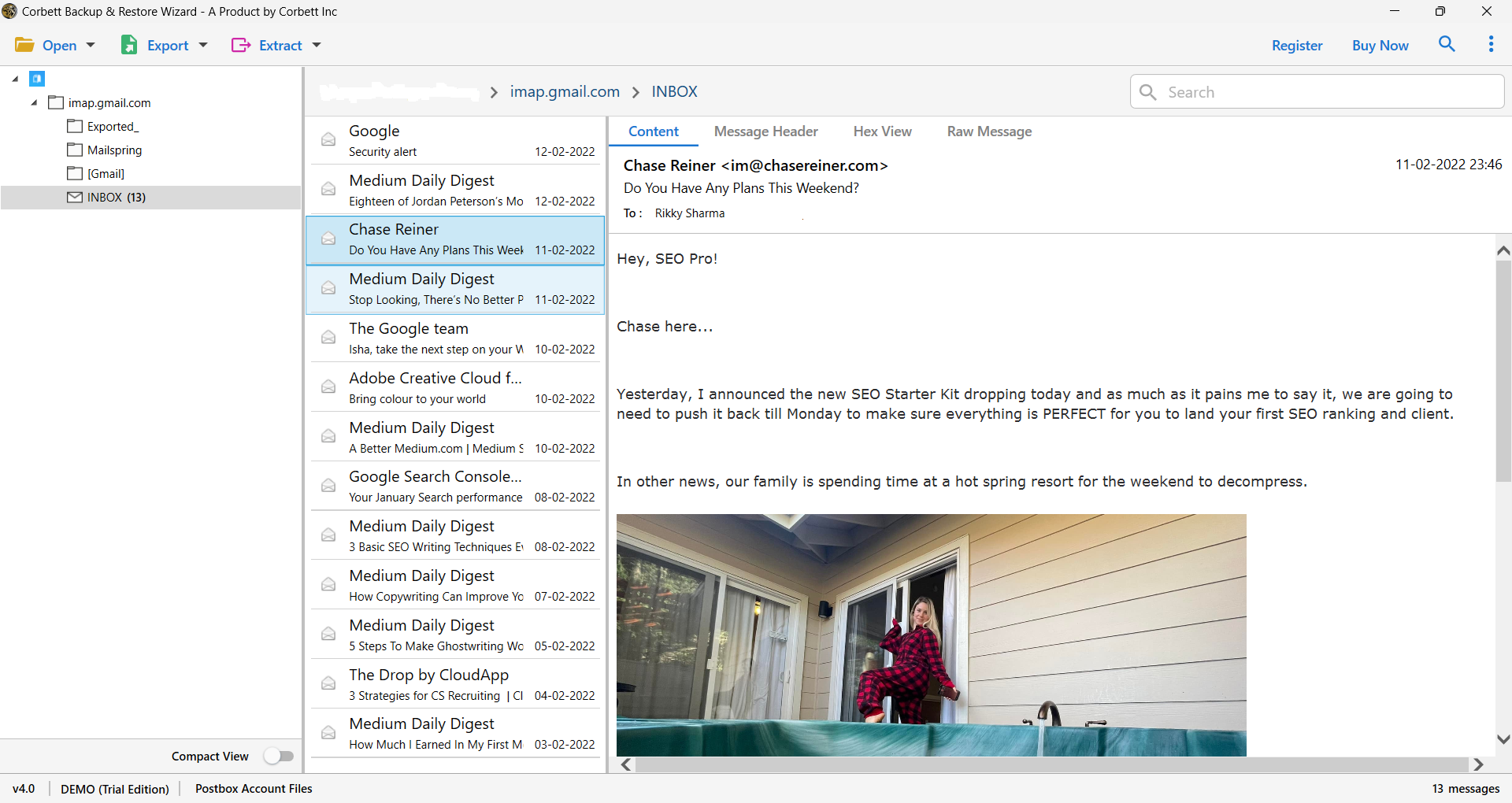 preview outlook emails