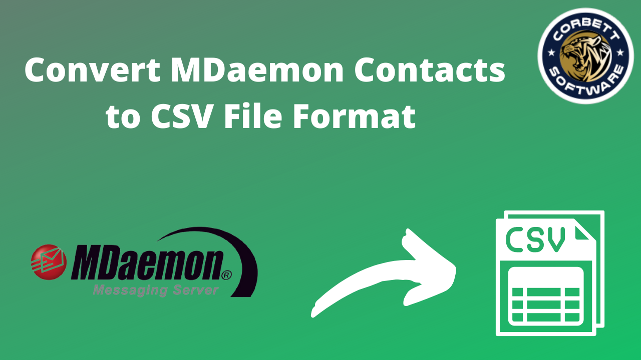 Convert MDaemon Contacts to CSV File Format