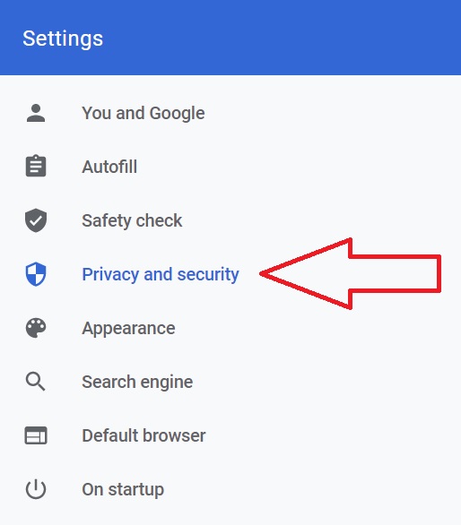 Change the privacy settings in your browser