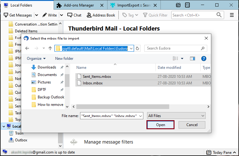 Export Eudora Emails to Thunderbird 
