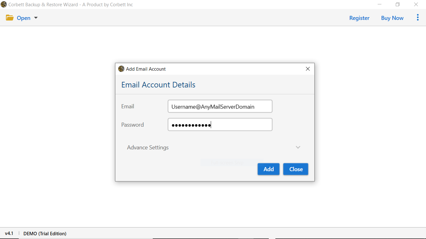 Add Webmail Account