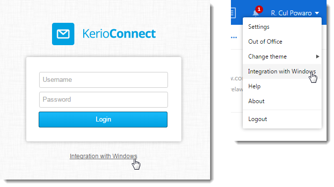 Kerio Integration with Windows