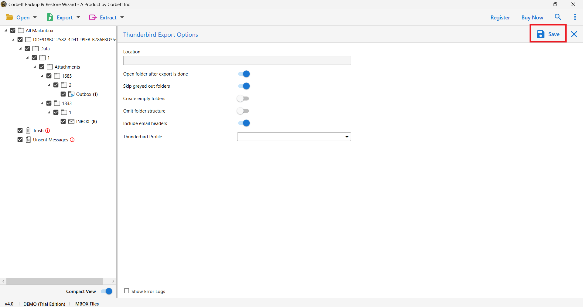 olm to csv converter