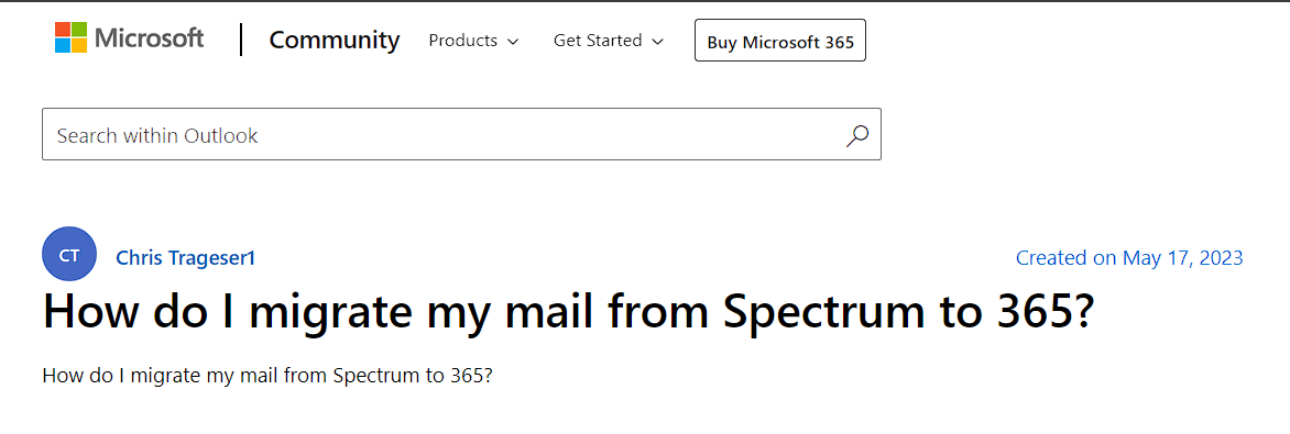 export charter email to office 365