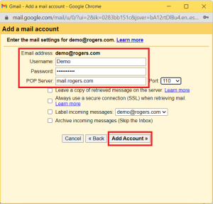 add account to migrate rogers to gmail