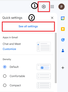 see all gmail settings