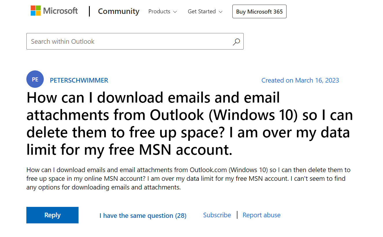 download attachments from Outlook