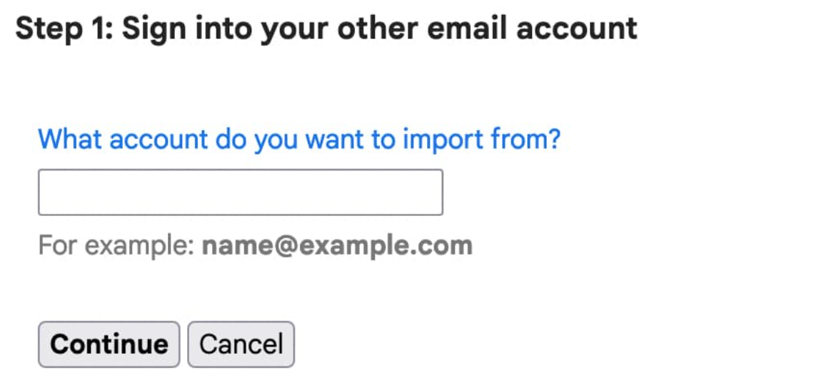 click continue to transfer emails from hotmail to gmail
