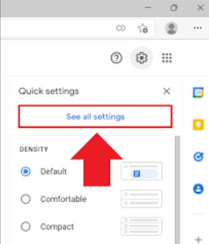 click on see all settings button