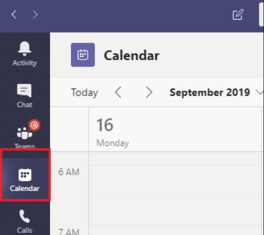 click on calendar