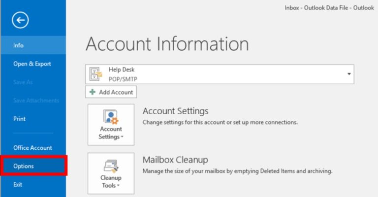 Hotmail File Options How to Reduce Outlook Mailbox Size Without Deleting?