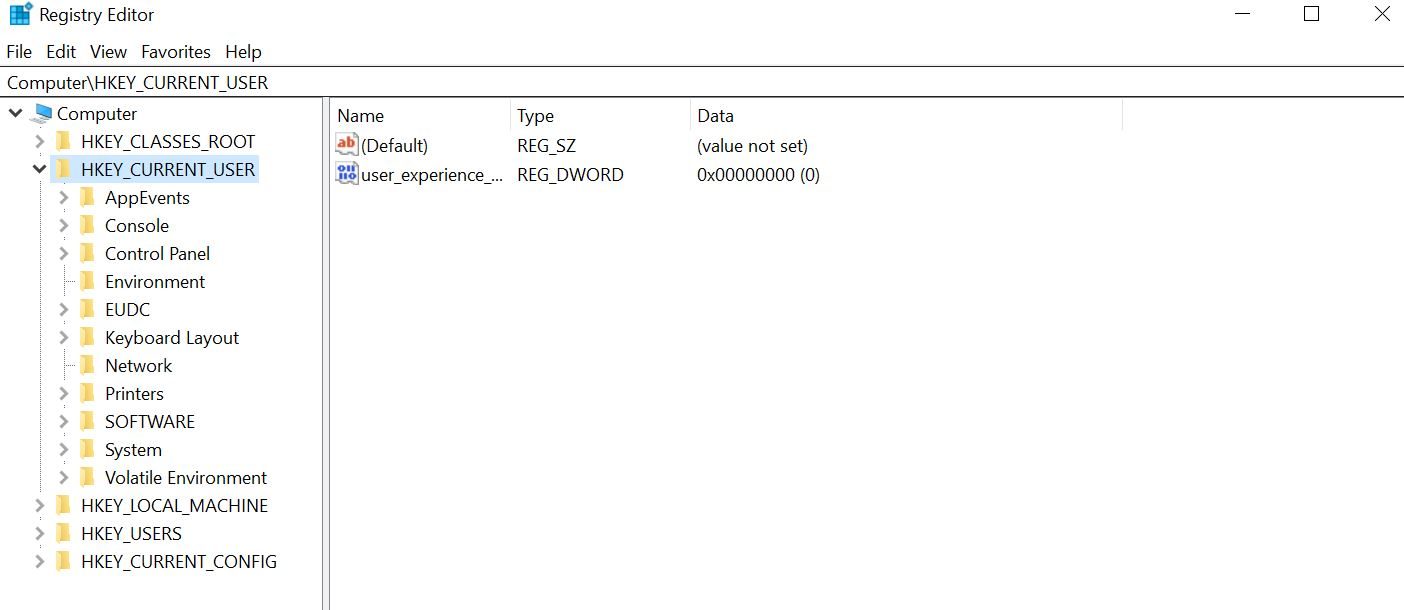 open registry editor