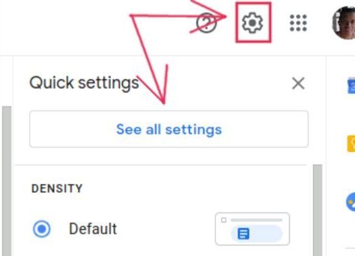 go to gmail settings page