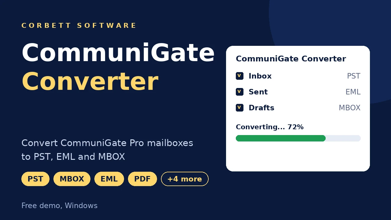 CommuniGate Converter video walkthrough