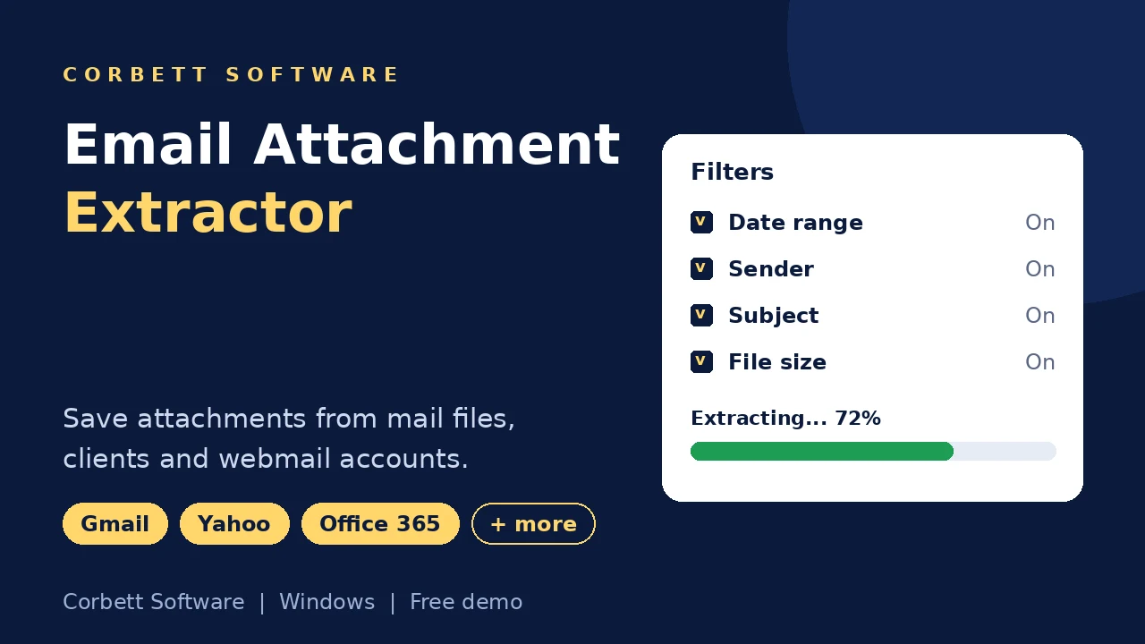 Email Attachment Extractor video walkthrough