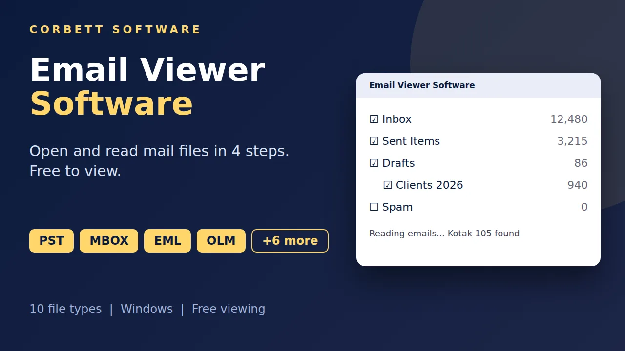 Email Viewer Software video walkthrough