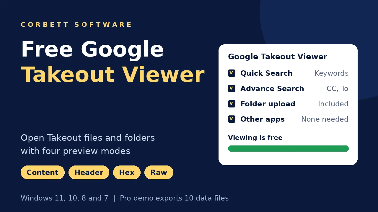 Free Google Takeout Viewer video walkthrough