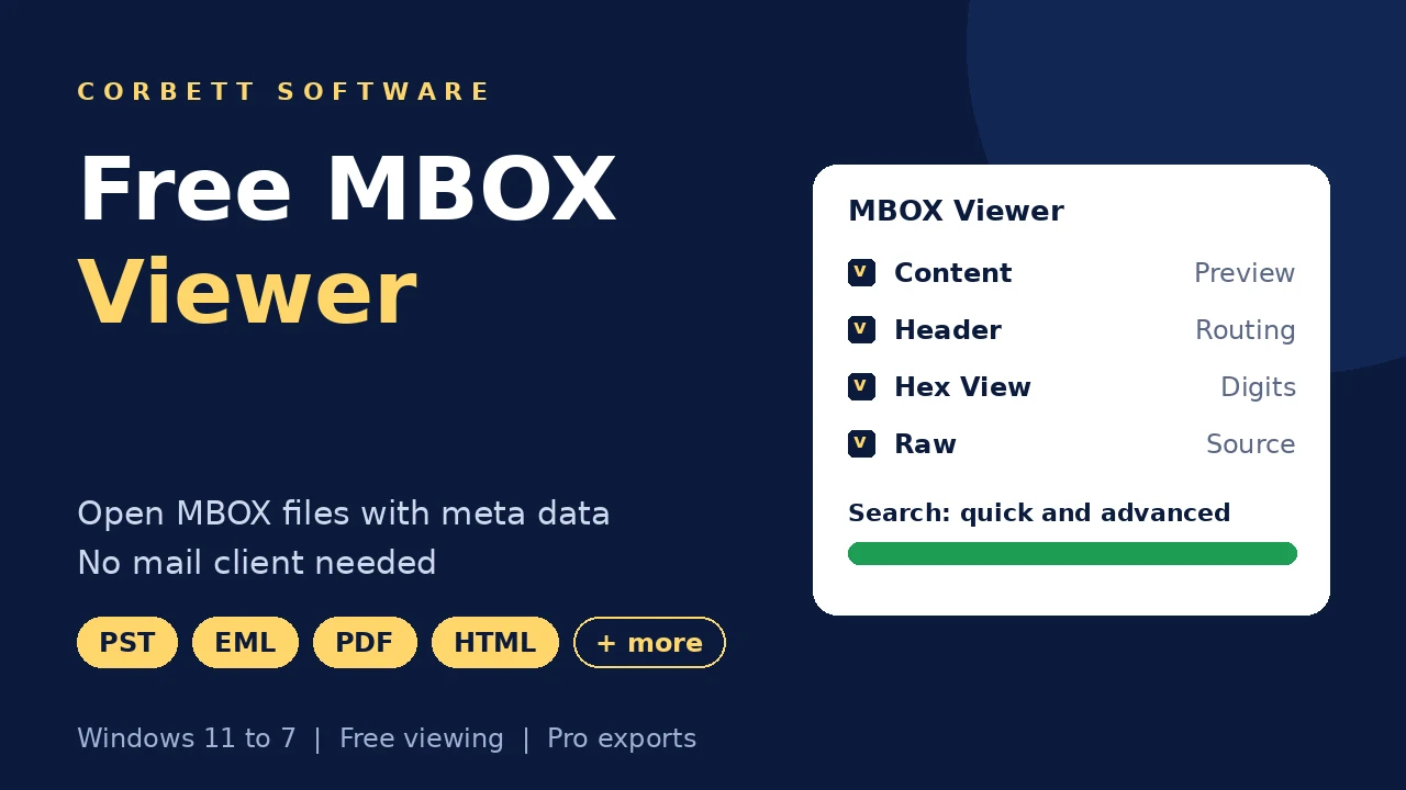 Free MBOX Viewer video walkthrough