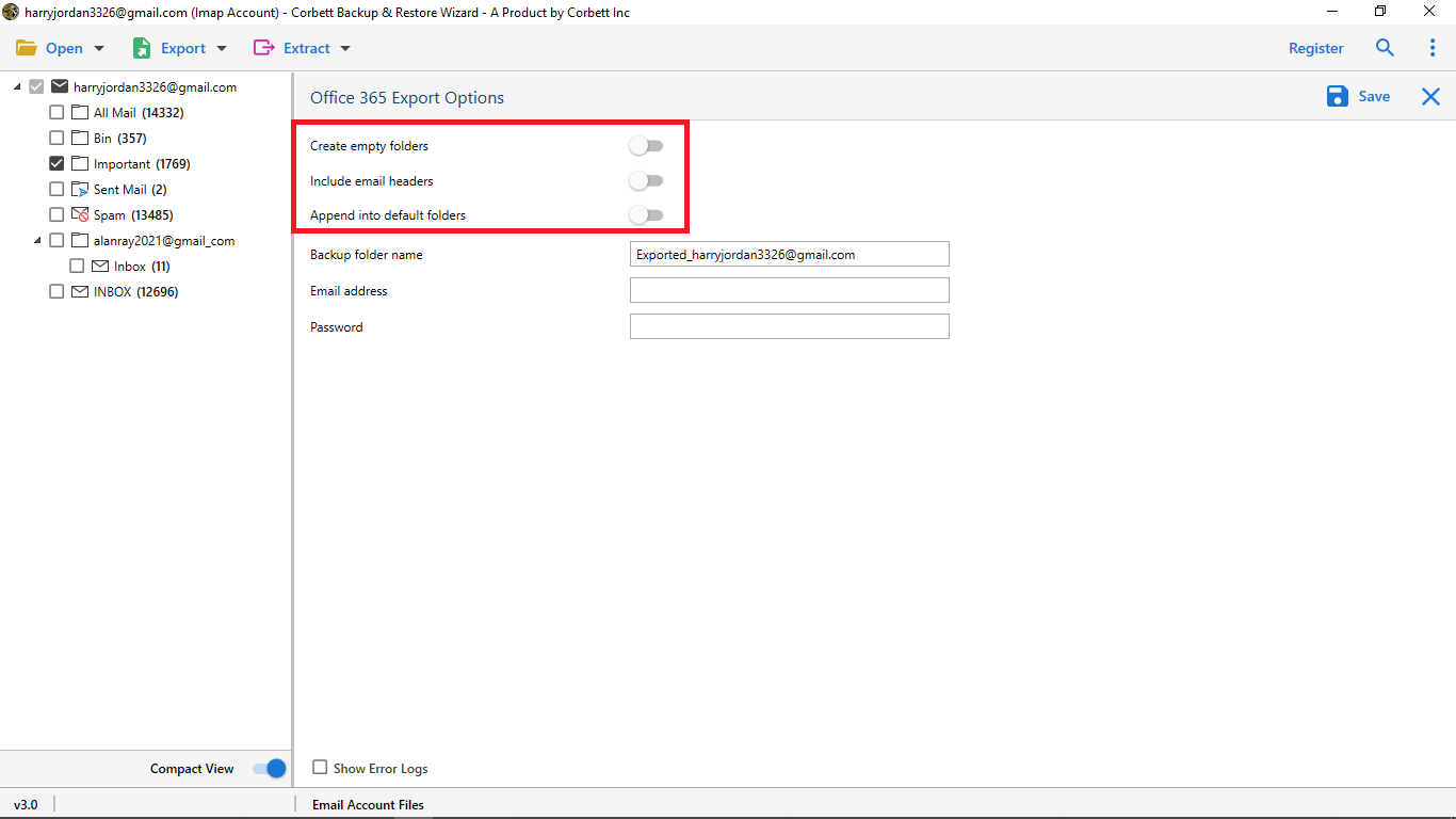 click export and select office 365