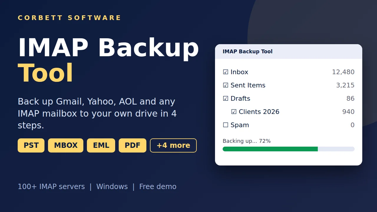 IMAP Backup Tool video walkthrough