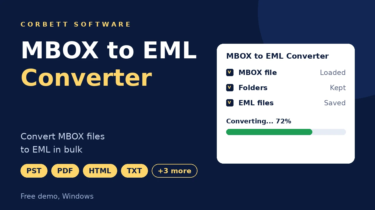 MBOX to EML Converter video walkthrough