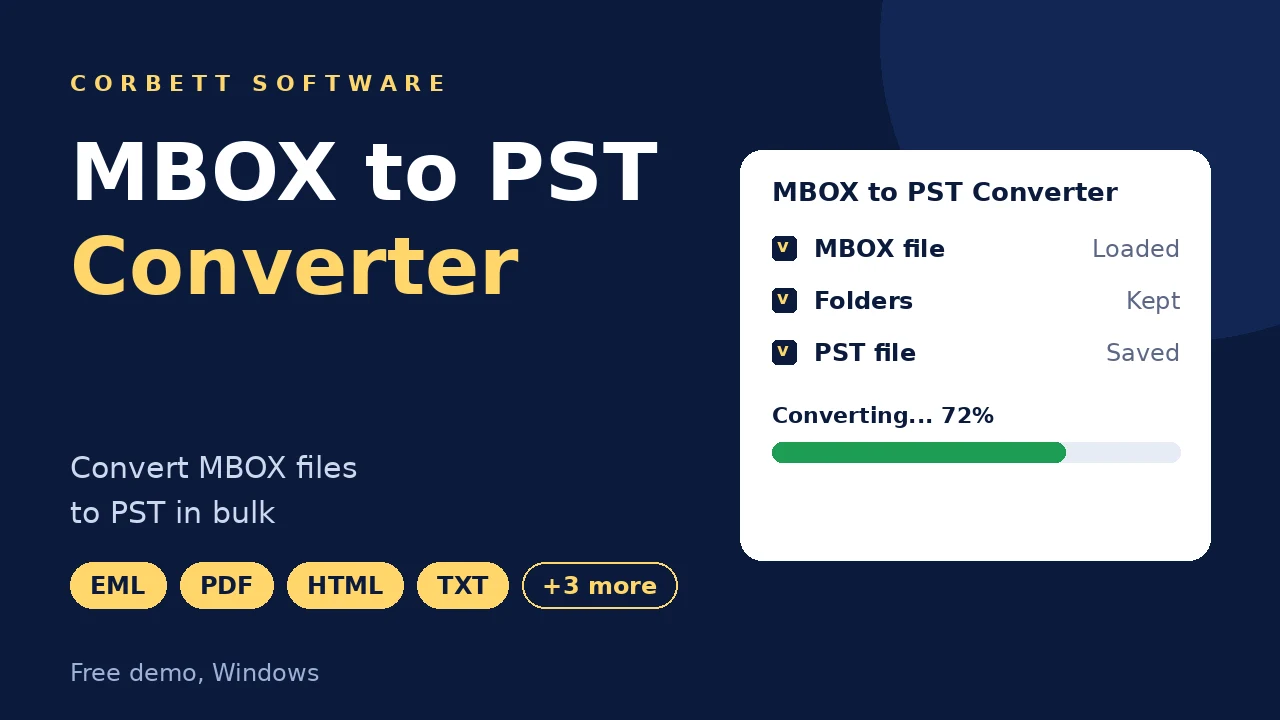 MBOX to PST Converter video walkthrough