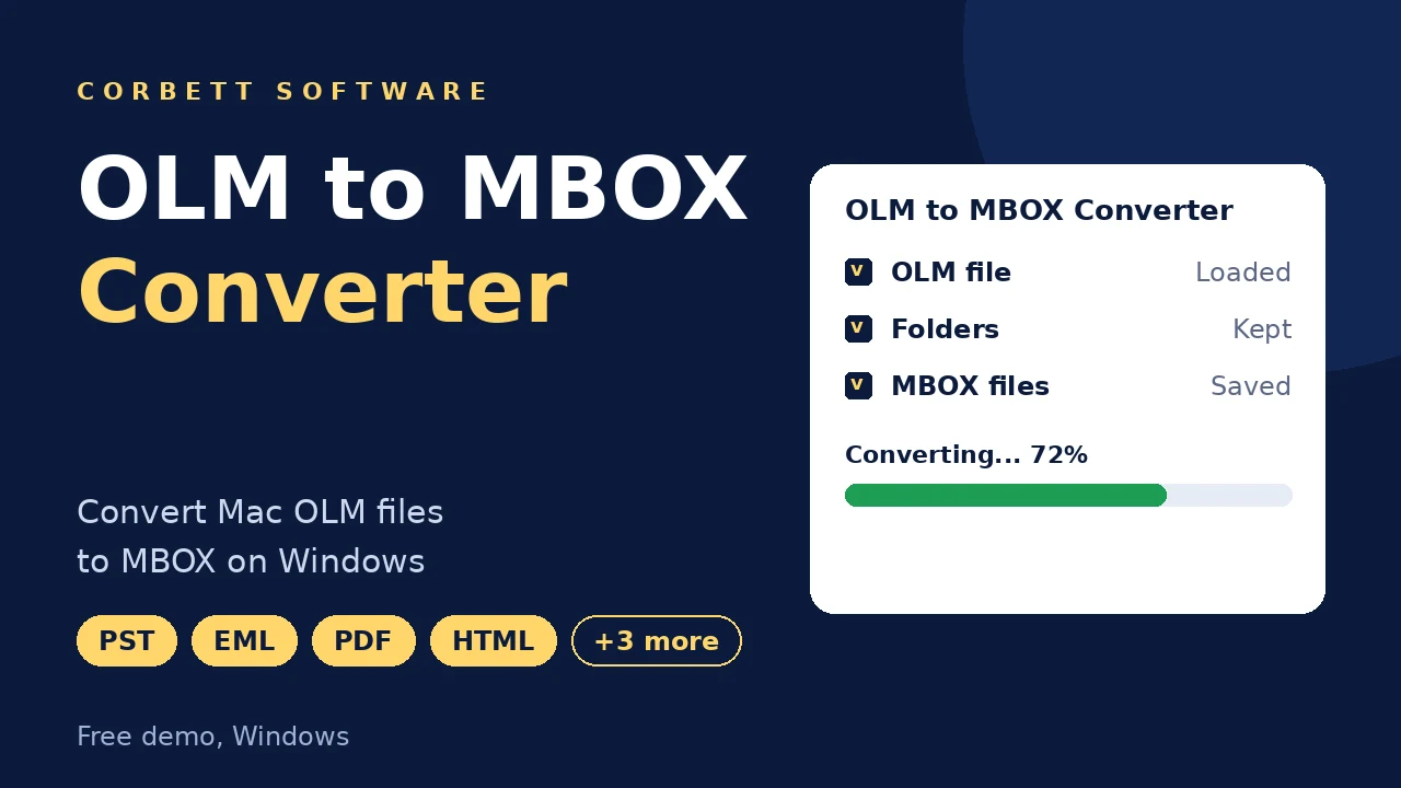 OLM to MBOX Converter video walkthrough