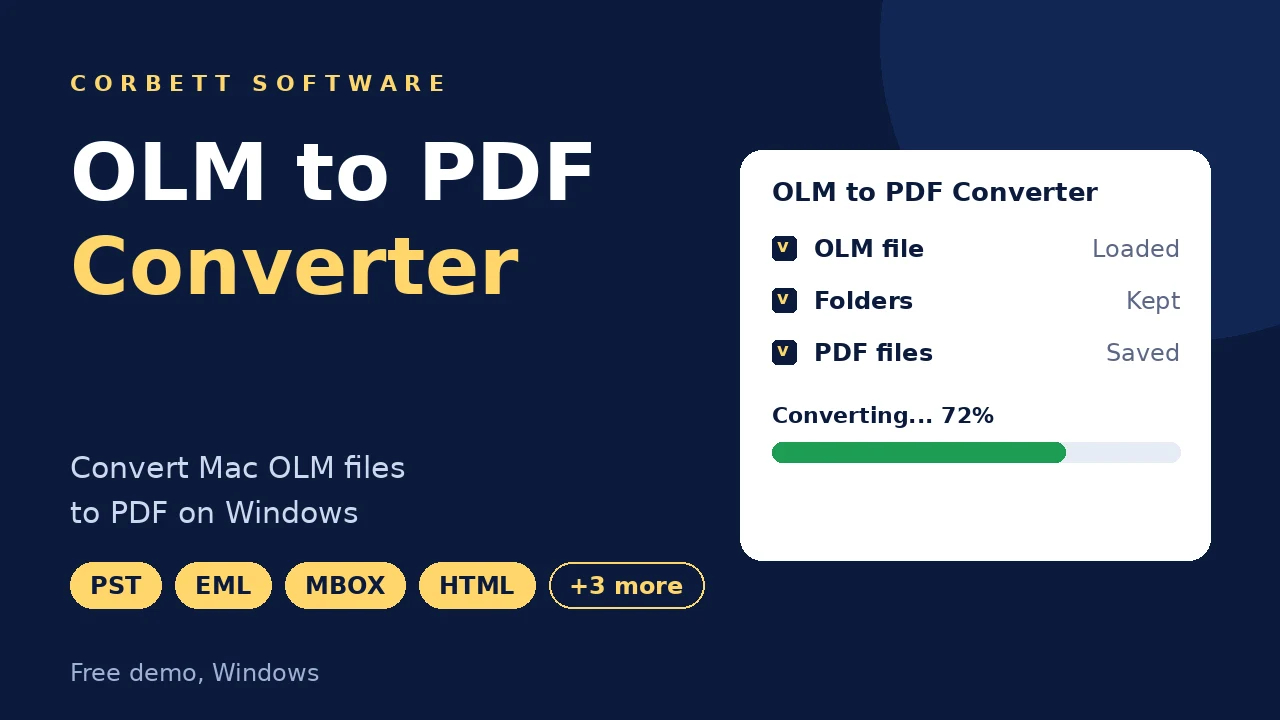 OLM to PDF Converter video walkthrough