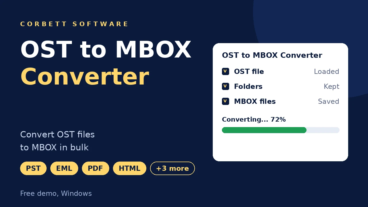 OST to MBOX Converter video walkthrough