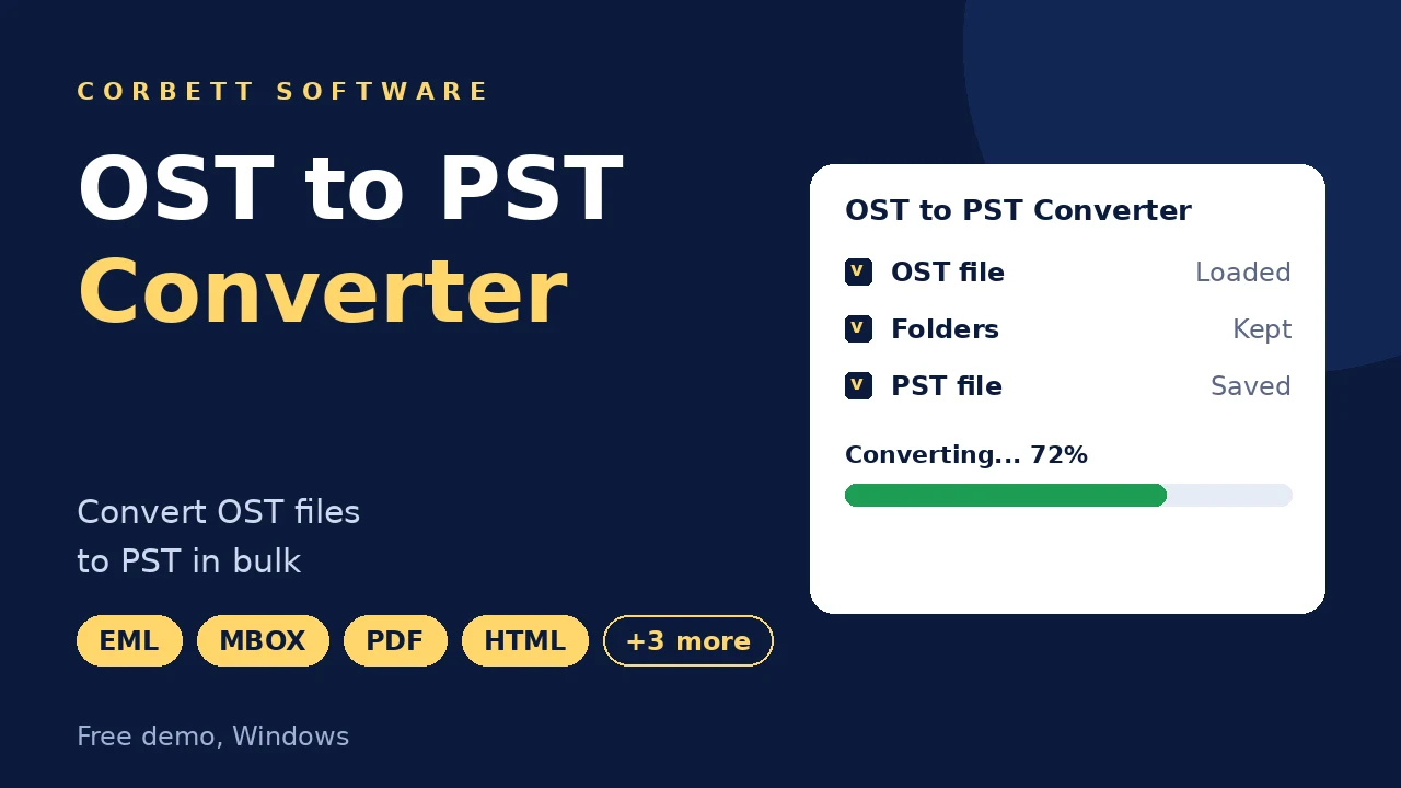 OST to PST Converter video walkthrough