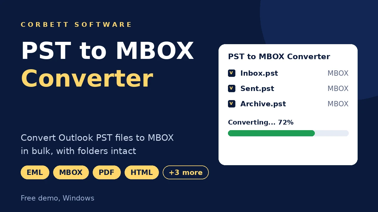 PST to MBOX Converter video walkthrough