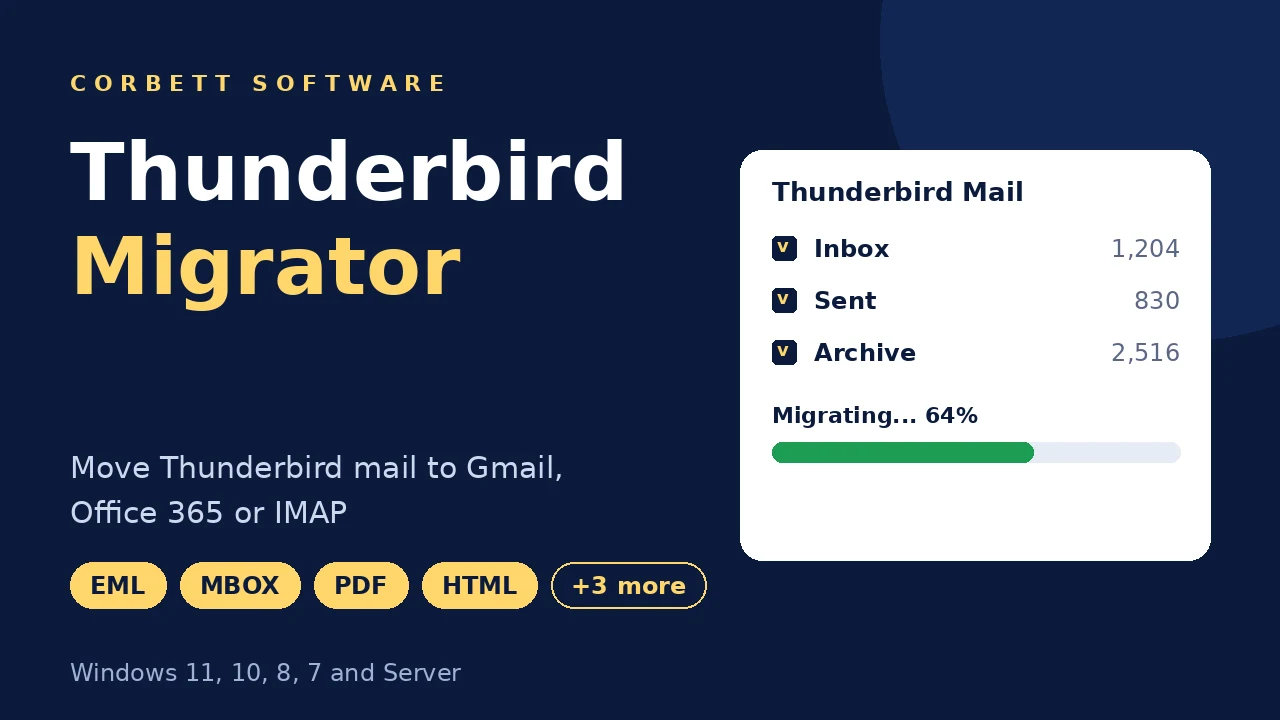 Thunderbird Migrator video walkthrough