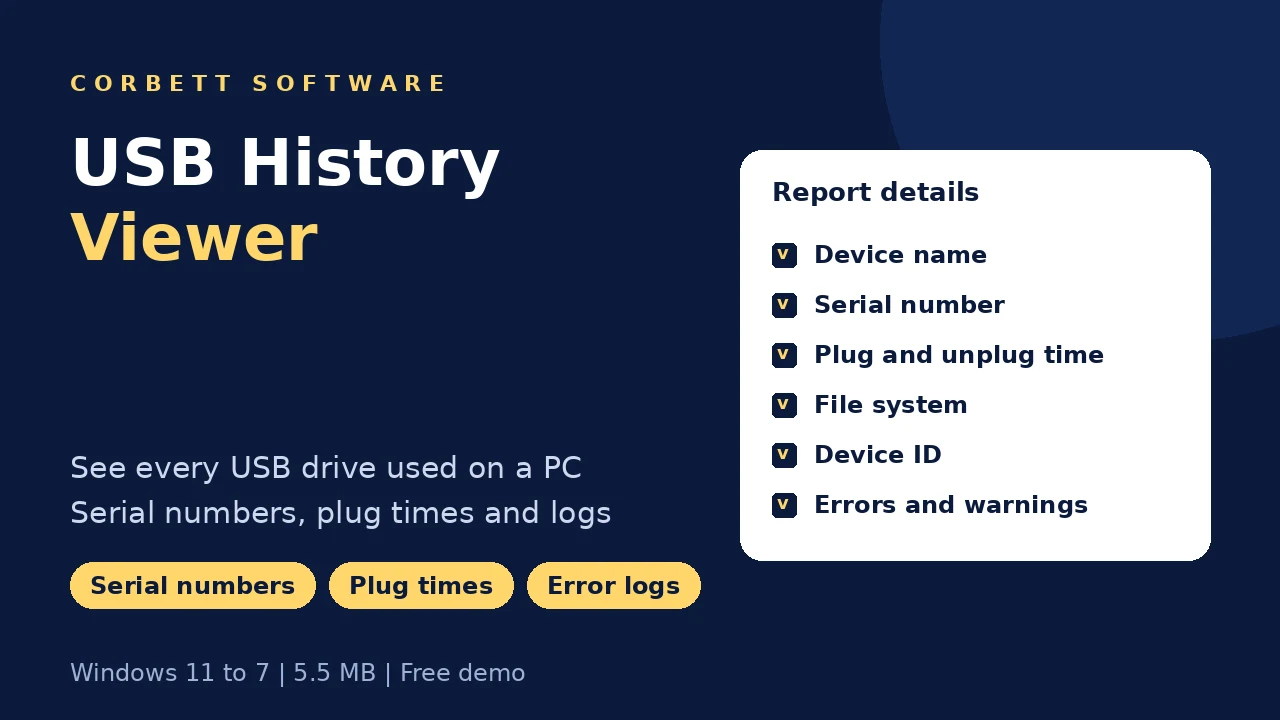 USB History Viewer video walkthrough